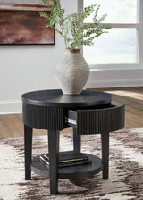 Marstream black coffee table and end table set