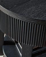 Close-up of drawer dovetail joints on Marstream end table