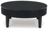 Marstream black coffee table with two end tables