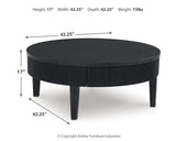 Marstream black coffee table with two end tables