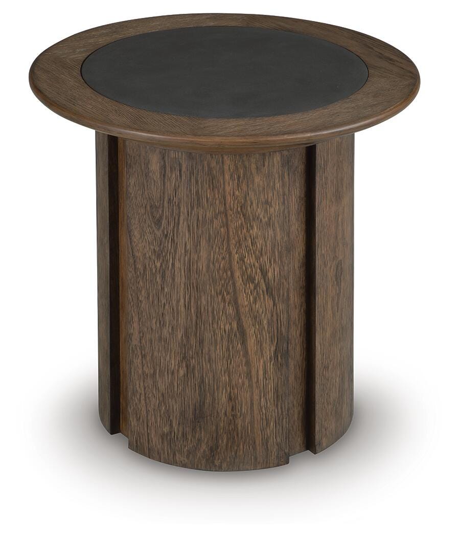 Dontayne Warm Brown End Table angled view