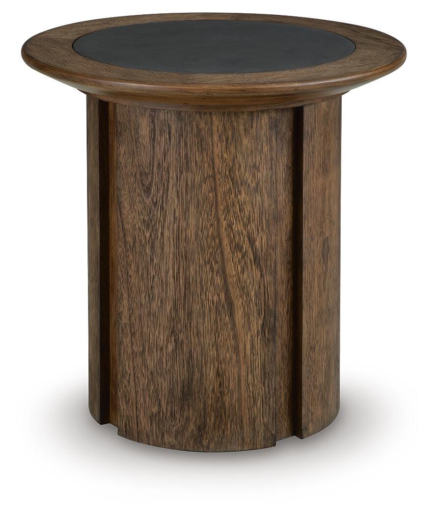 Dontayne Warm Brown End Table angled view