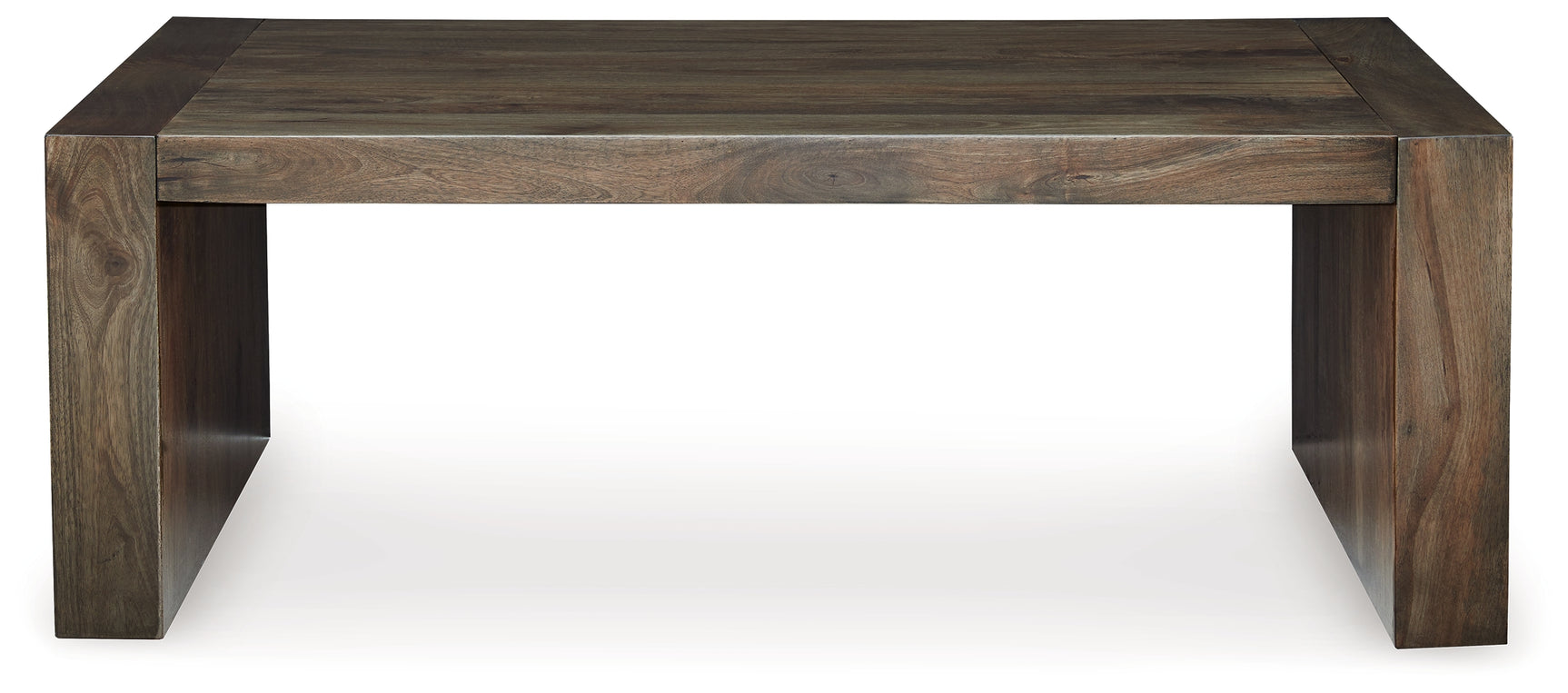 Dreggan brown coffee table side view