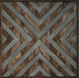 Side detail of textured diamond pattern on Dreggan Brown end table