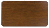 Top view of rectangular Trenmour coffee table