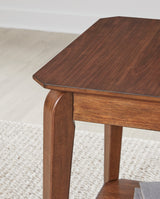 Trenmour end table full view in casual room