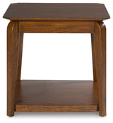 Trenmour end table top view with rounded edges