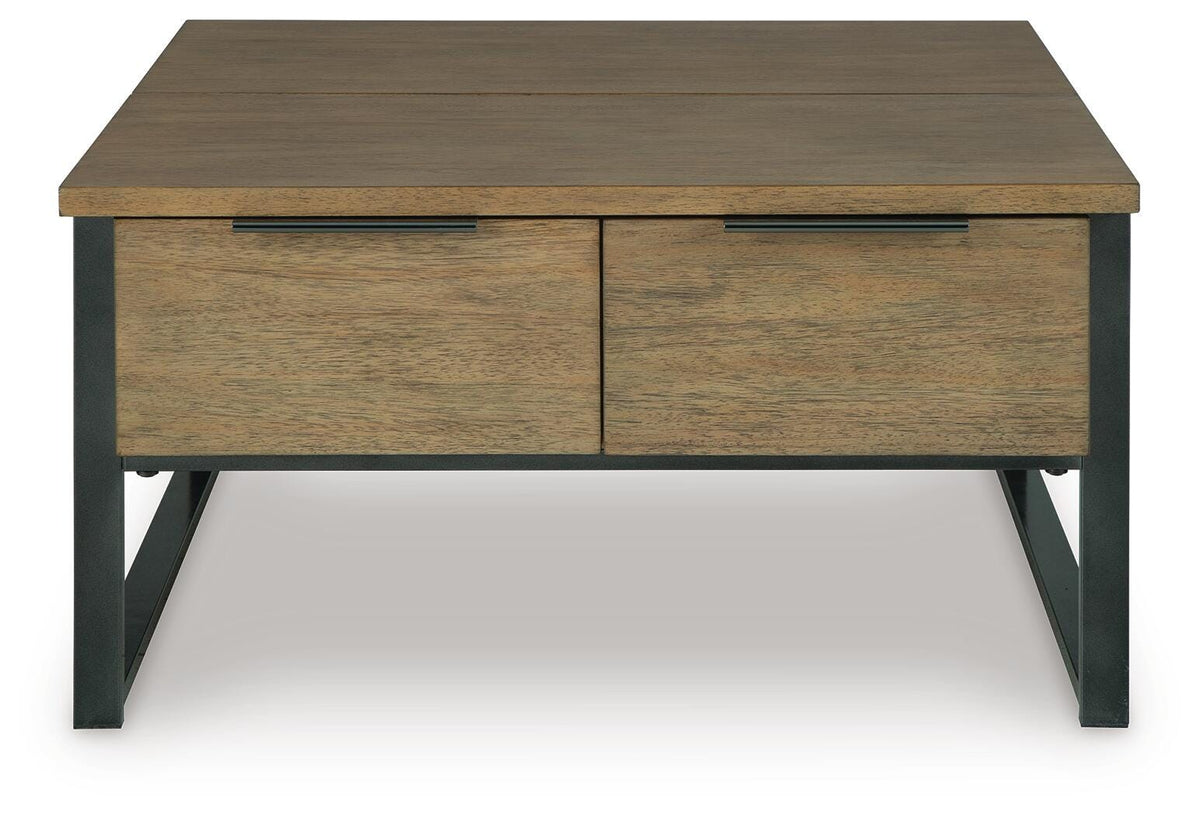 Montia Light Brown Lift-Top Coffee Table view 3