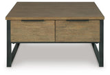 Montia Light Brown Lift-Top Coffee Table view 3