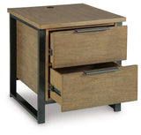 Montia Light Brown End Table angled view