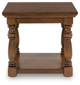 Sturlayne brown rectangular end table front view
