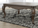 Maylee Coffee Table dark brown traditional style angled view