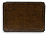 Maylee Coffee Table dark brown traditional style angled view