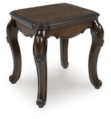 Another angle showing leg and apron details of Maylee end table