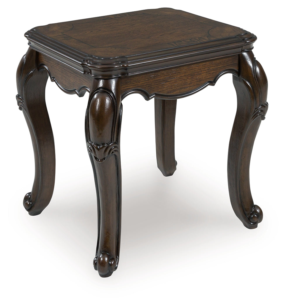 Another angle showing leg and apron details of Maylee end table