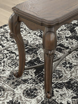 Maylee Traditional Dark Brown Sofa Table front view