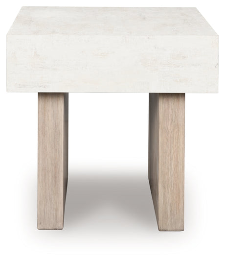 Jorlaina End Table overall structure side angle