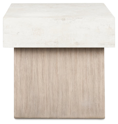 Jorlaina End Table with decorative accents front