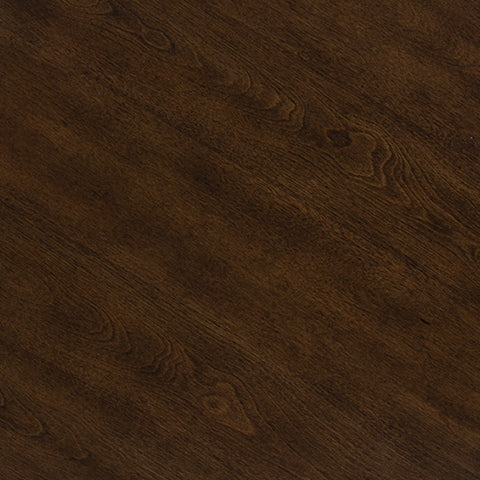 Close-up of Frallyn coffee table dark brown finish detail