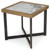 Close-up of Montia End Table sintered stone tile surface