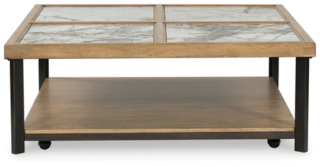 Montia Coffee Table head-on view showcasing square shape