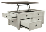 Bolanburg Two-tone Coffee Table with Lift Top front view