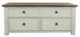 Bolanburg Two-tone Coffee Table with Lift Top front view