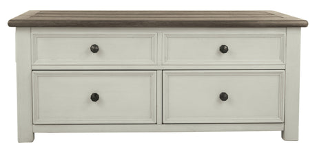 Bolanburg Two-tone Coffee Table with Lift Top front view