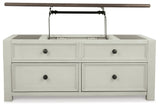 Bolanburg Coffee Table lift top mechanism detail