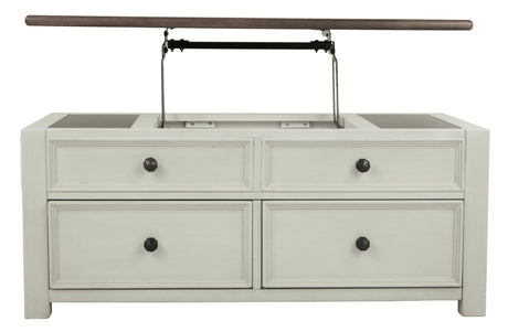 Bolanburg Two-tone Coffee Table with Lift Top front view