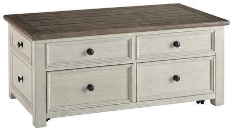 Bolanburg lift-top coffee table side angle