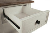 Drawer interior of Bolanburg End Table