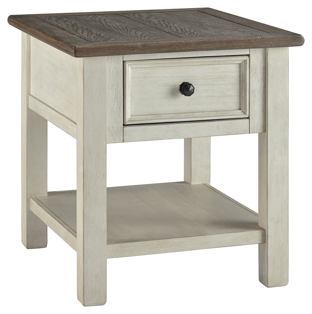 Open shelf under coffee table for display and storage