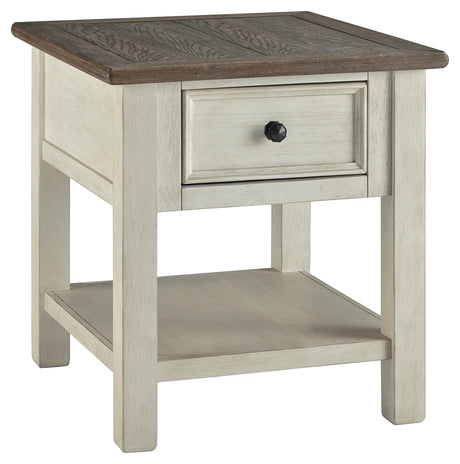 Open shelf under coffee table for display and storage