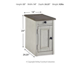 Bolanburg end table drawer detail