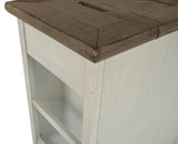 Bolanburg two-tone coffee table and end table set, angled view
