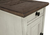 Bolanburg two-tone coffee table and end table set, angled view