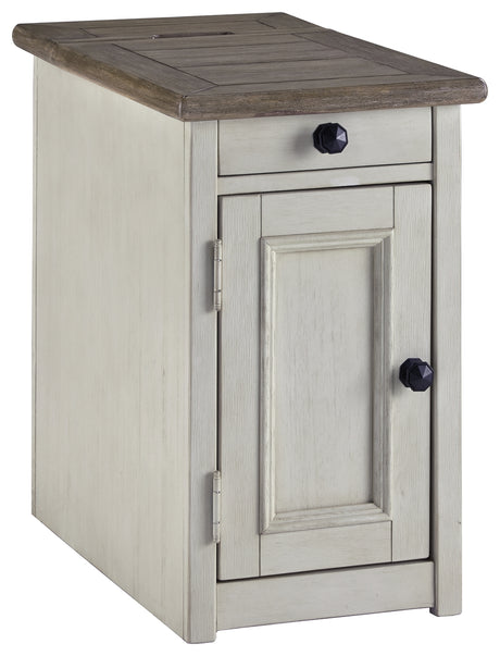 Bolanburg end table detail with hardware