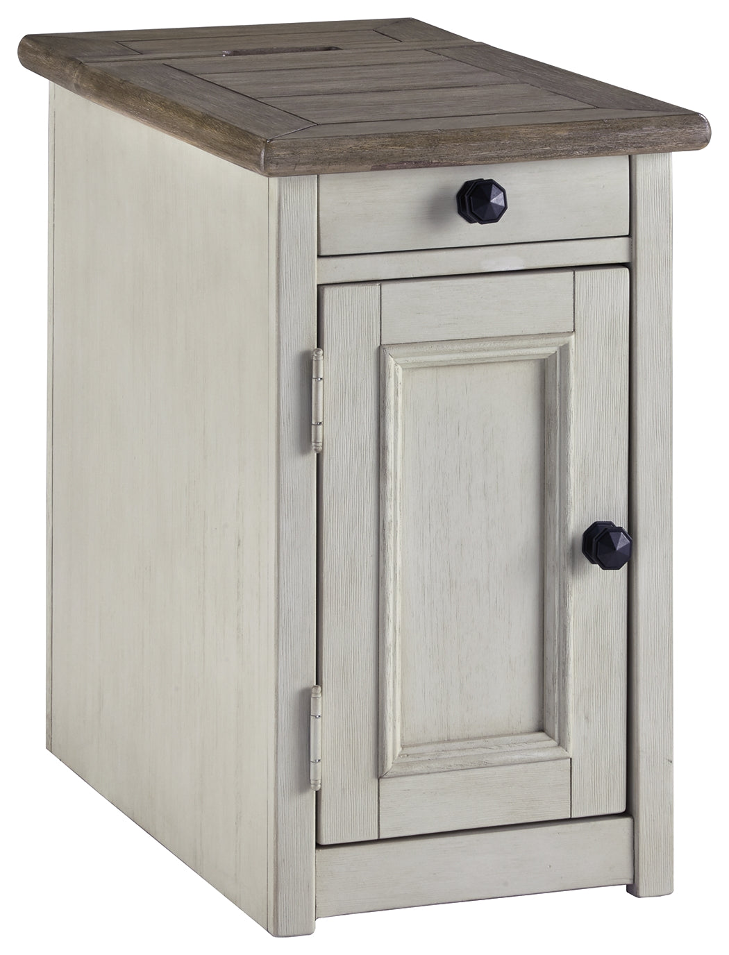 Bolanburg two-tone coffee table and end table set, angled view