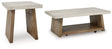 Brendalhouse end table in light brown finish, front view