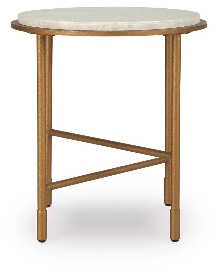 Alben Antique Gold End Table view 3