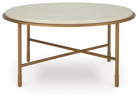 Alben Antique Gold Coffee Table view 3