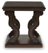 Maylee end table side view