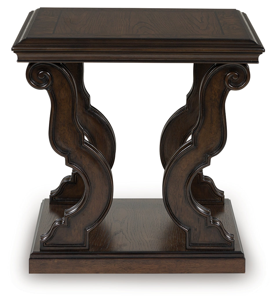 Maylee end table side view