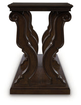 Maylee Sofa Table detailed leg scroll