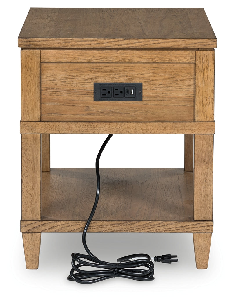 Sharlance Light Brown Coffee Table and End Table Set