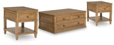 Sharlance coffee table set side angle
