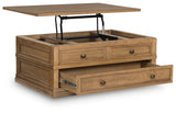 Sharlance Light Brown Coffee Table and End Table Set