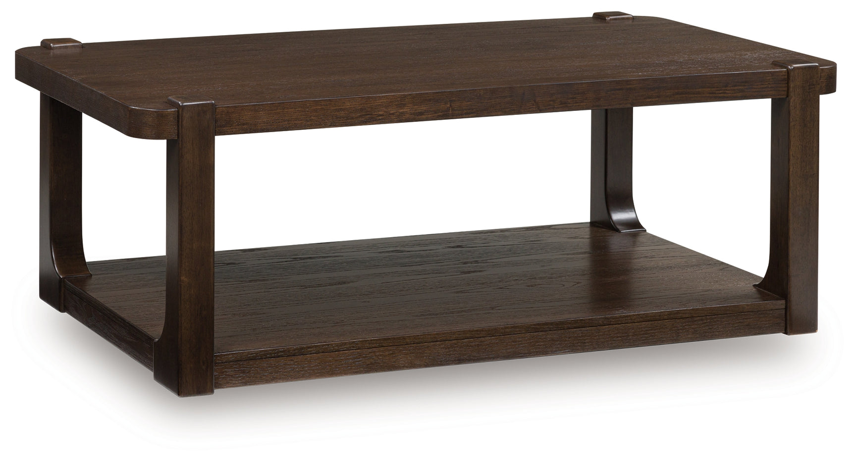 Breckington Coffee Table side view with casters