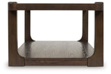 Breckington Coffee Table lower shelf with decor